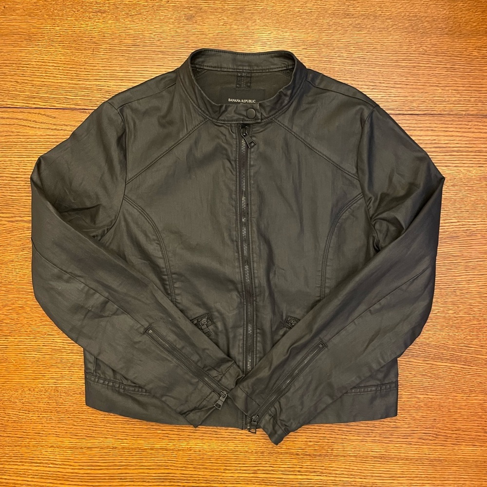 BR Black Coated Denim Jacket